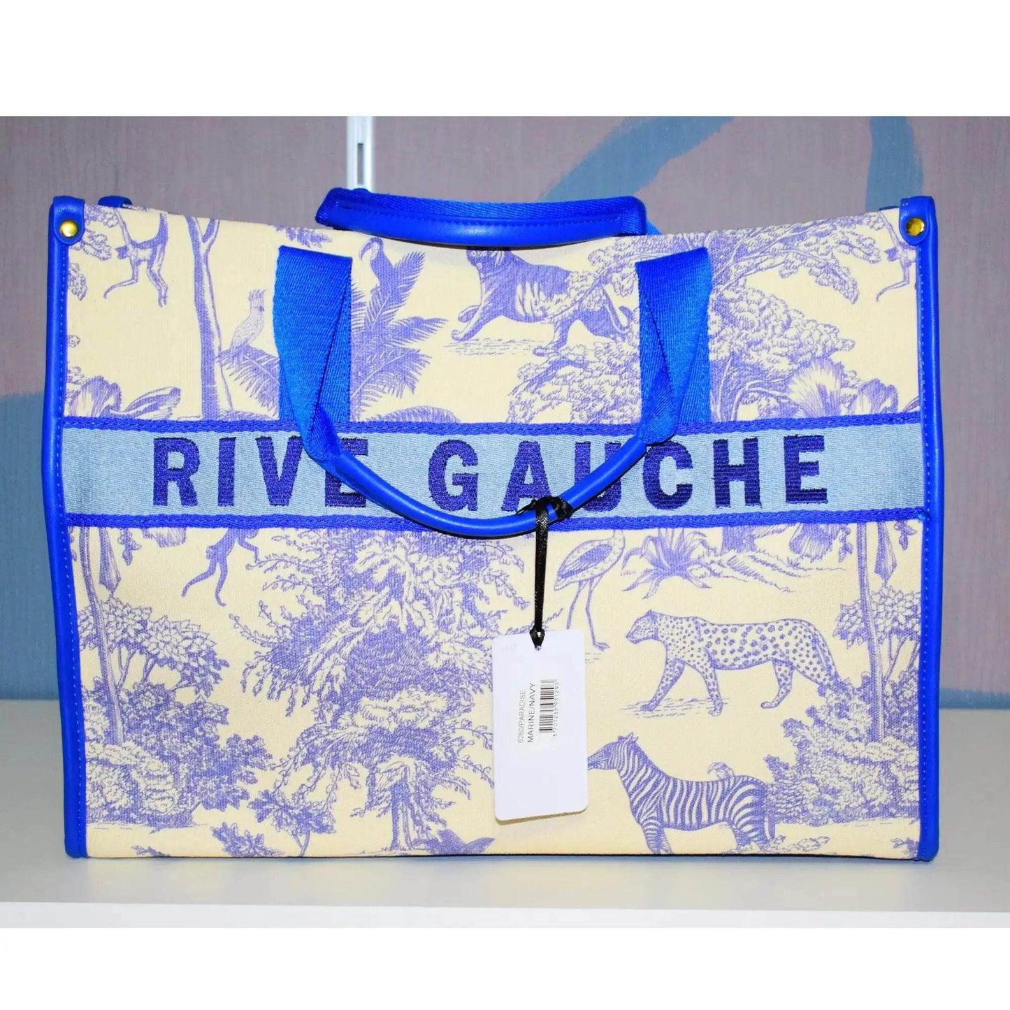 Rive Gauche Bag Blue Tote Bag - MAADFASHION31