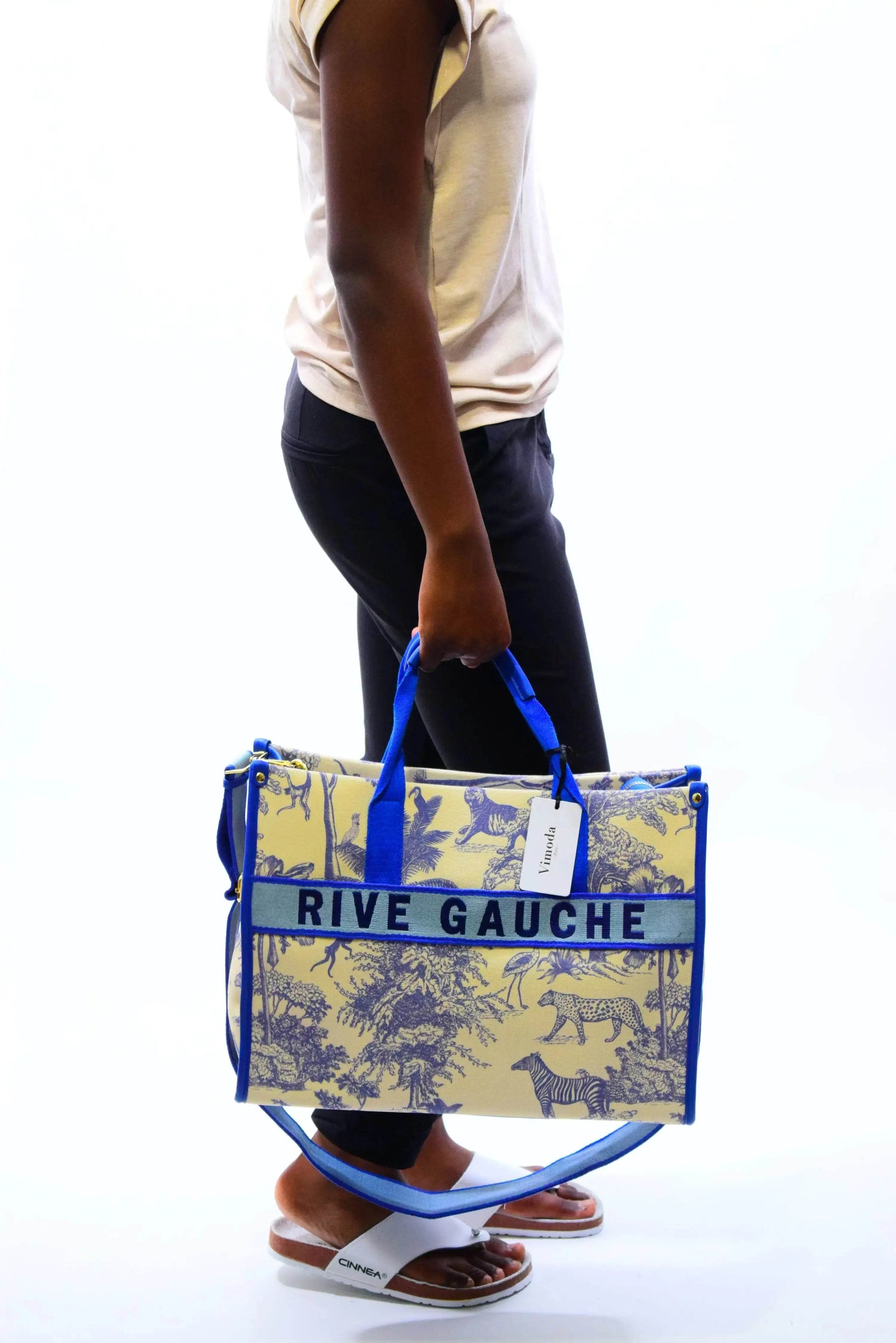Rive Gauche Bag Blue Tote Bag - MAADFASHION31