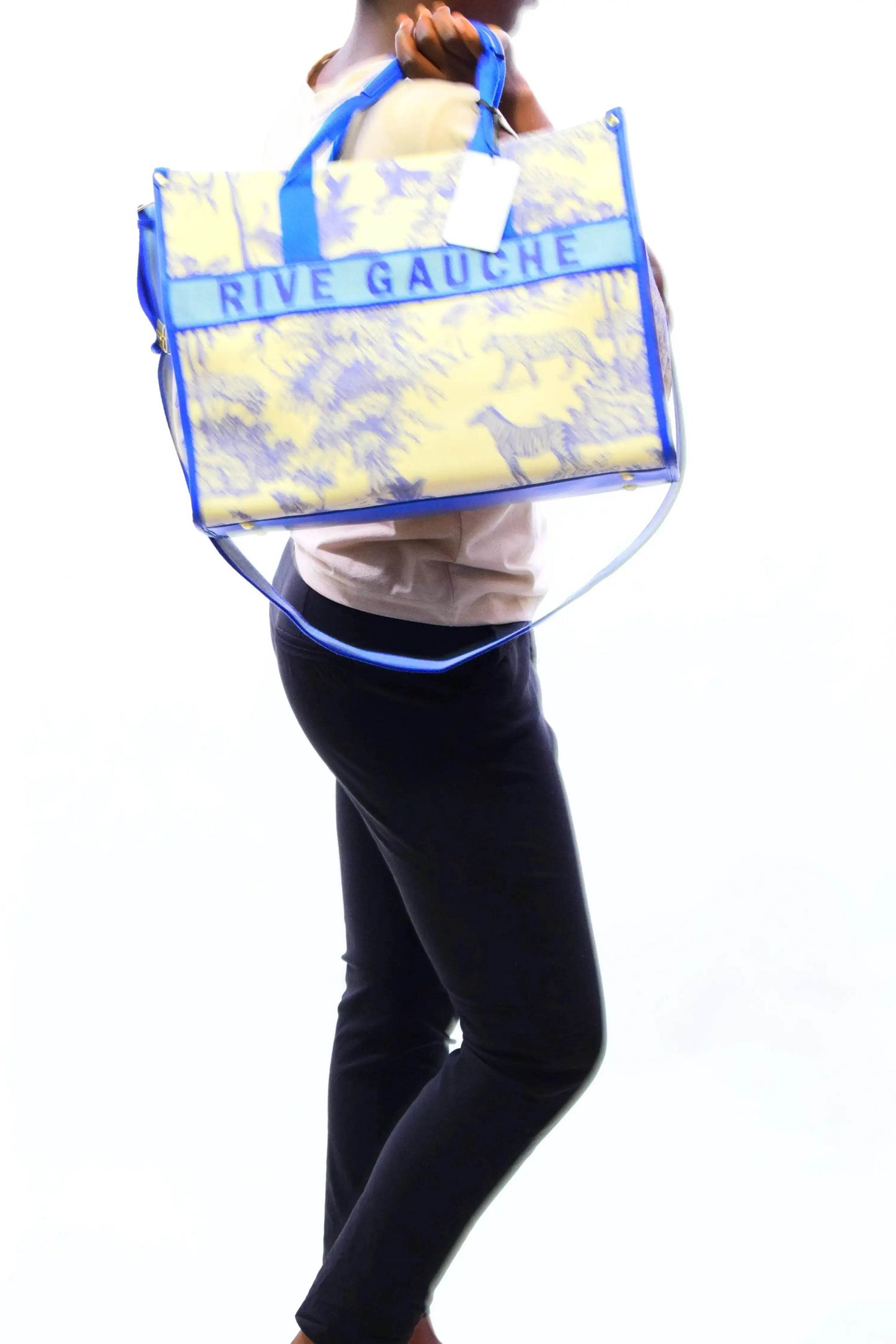 Rive Gauche Bag Blue Tote Bag - MAADFASHION31