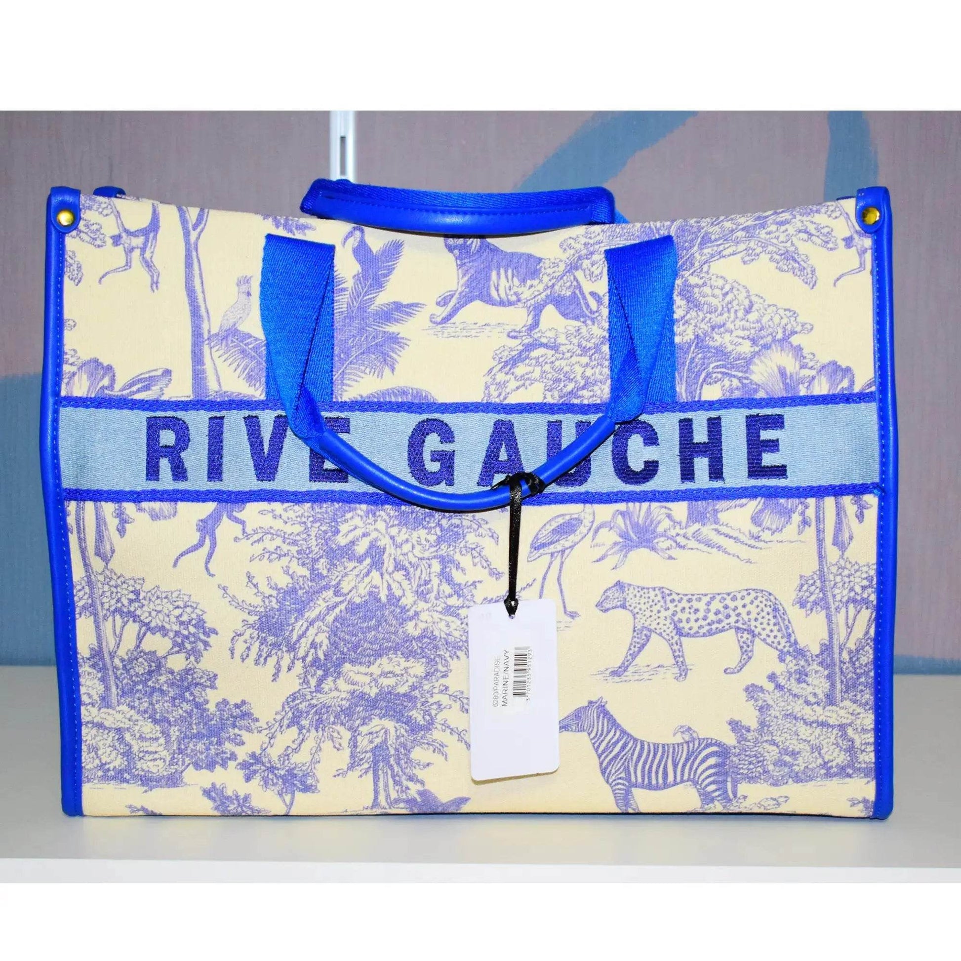 Rive Gauche Bag Blue Tote Bag - MAADFASHION31