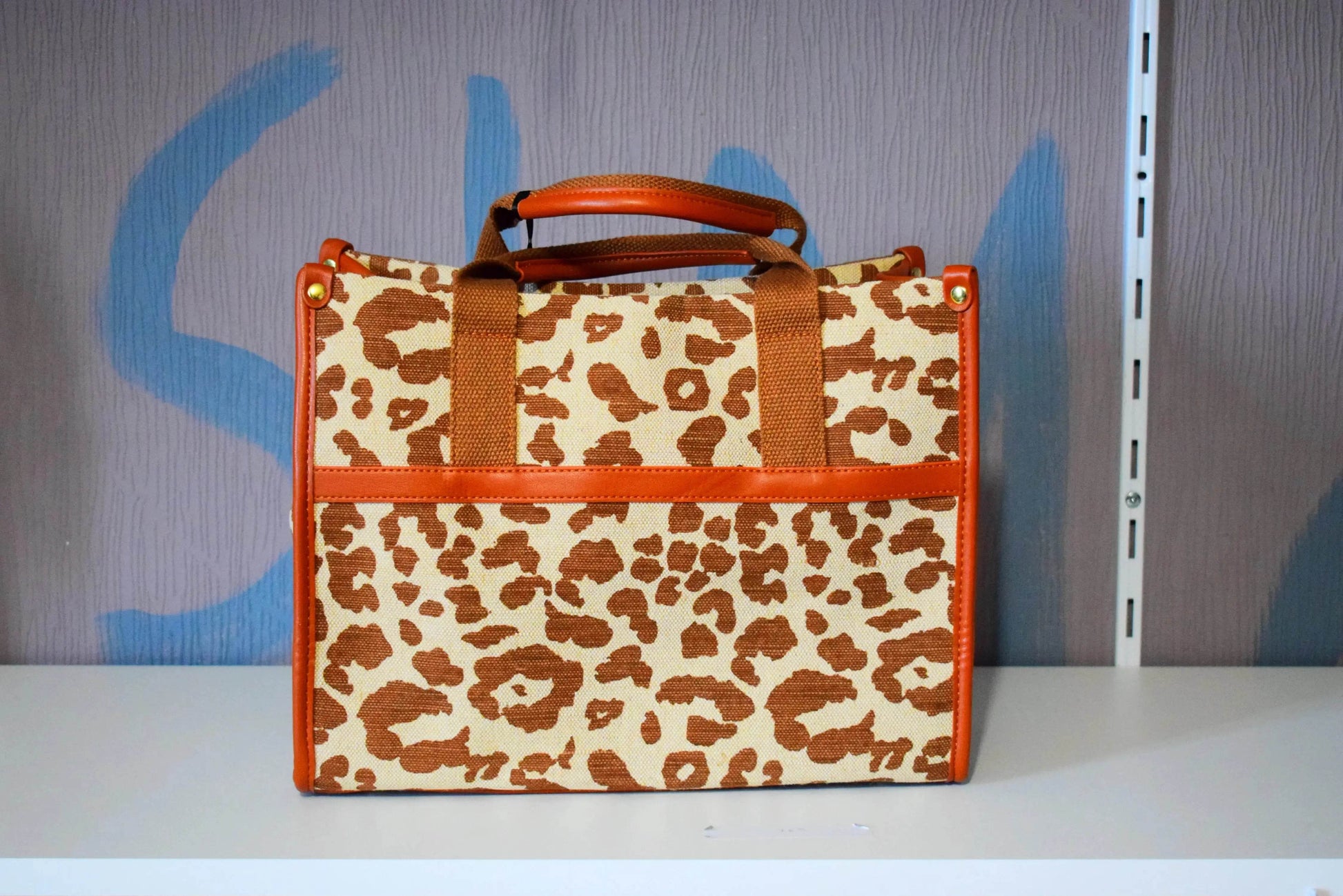 Rive Gauche handbag - Camel leopard print - MAADFASHION31