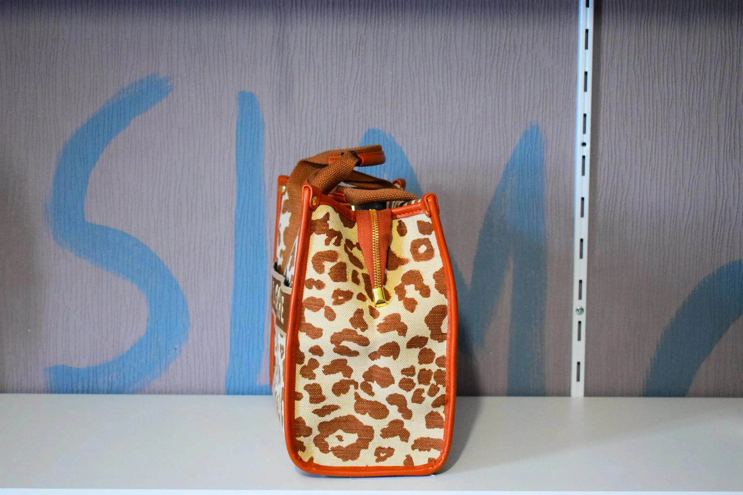 Rive Gauche handbag - Camel leopard print - MAADFASHION31