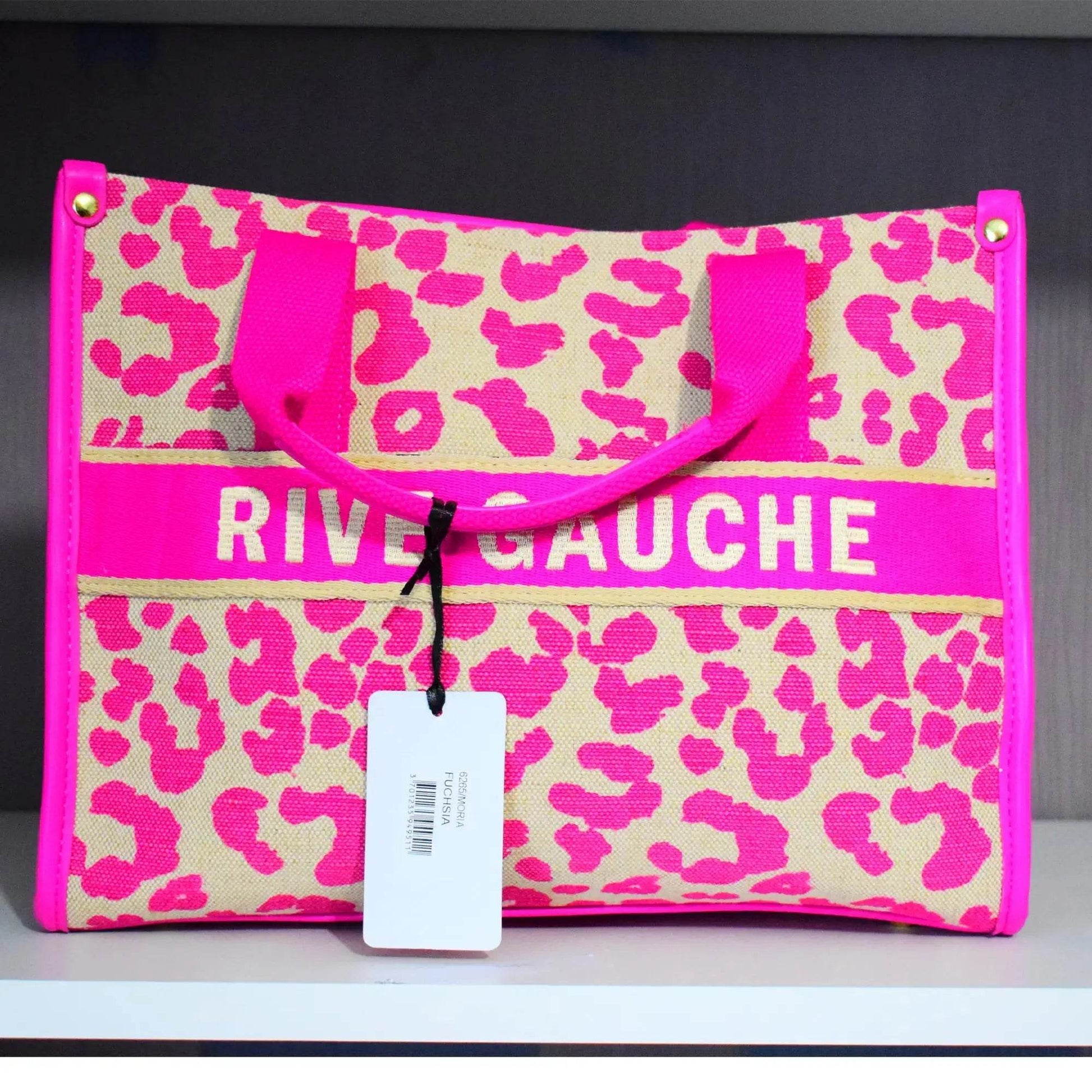 Rive Gauche Handbag - Fuchsia Leopard Print - MAADFASHION31