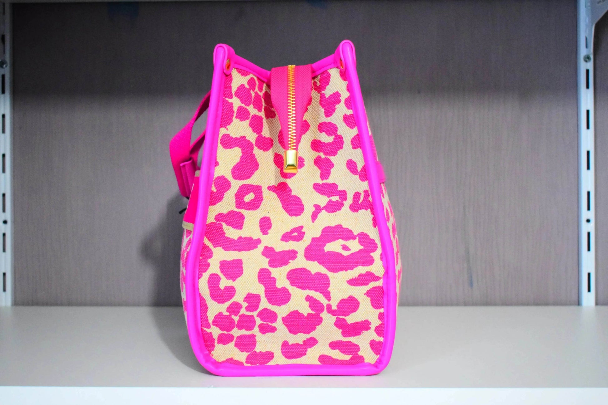 Rive Gauche Handbag - Fuchsia Leopard Print - MAADFASHION31