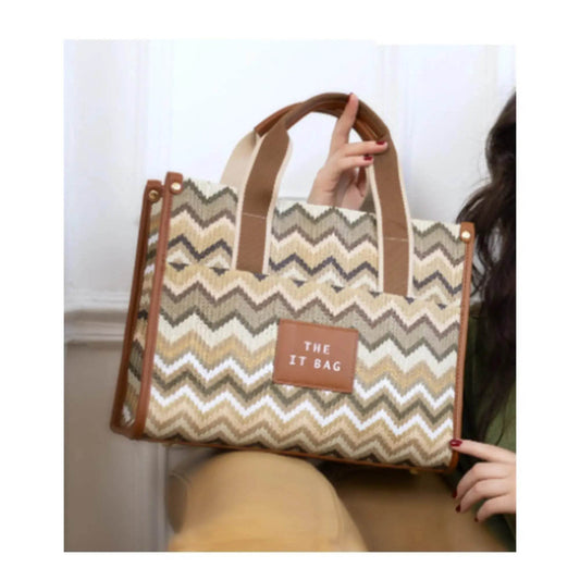 Sac à main à motif zig zag 3 couleurs - MAADFASHION31