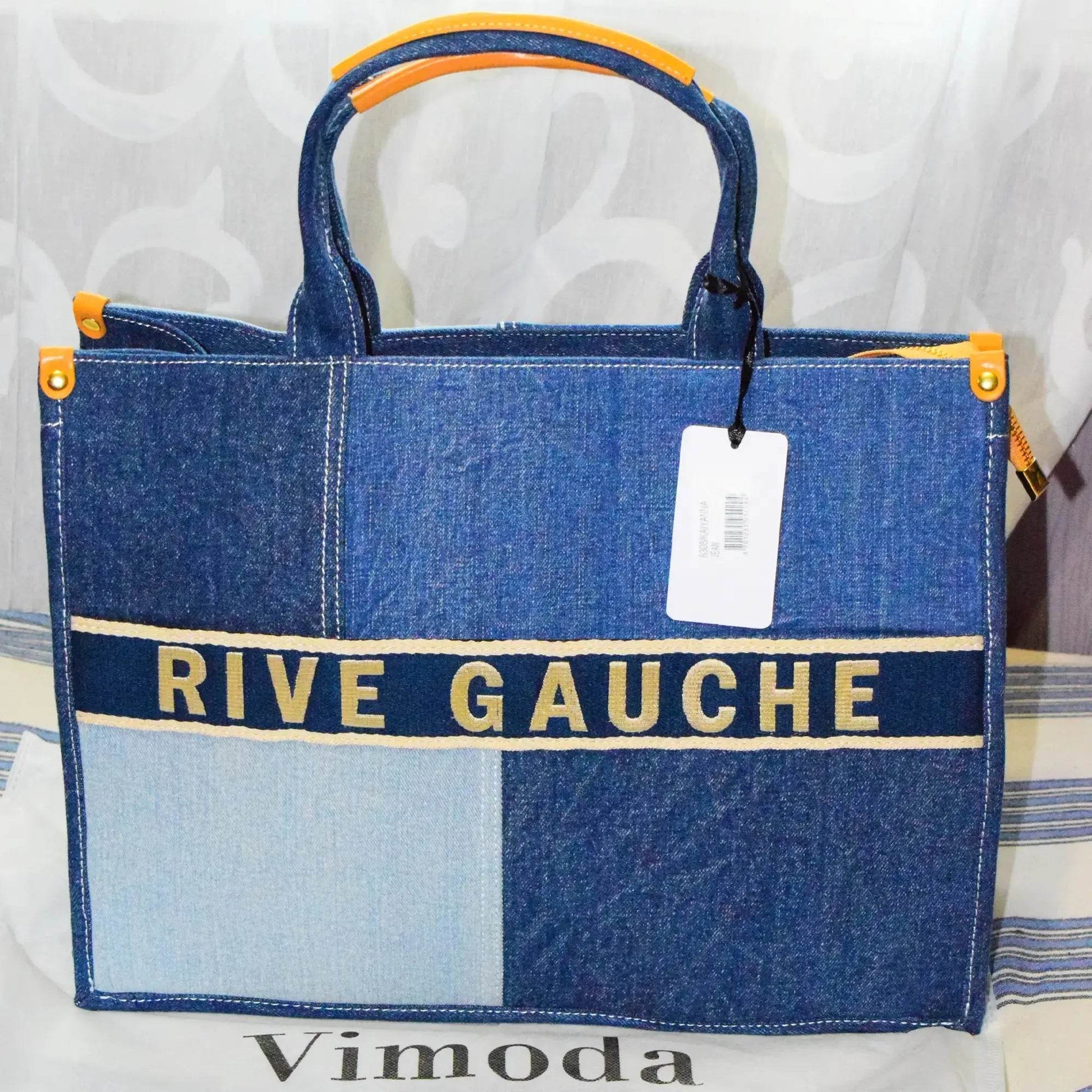 Sac à main patchwork denim RIVE GAUCHE Bleu jeans - MAADFASHION31