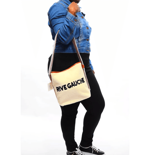 Left bank shoulder bag in fleece-effect polyester - MAADFASHION31