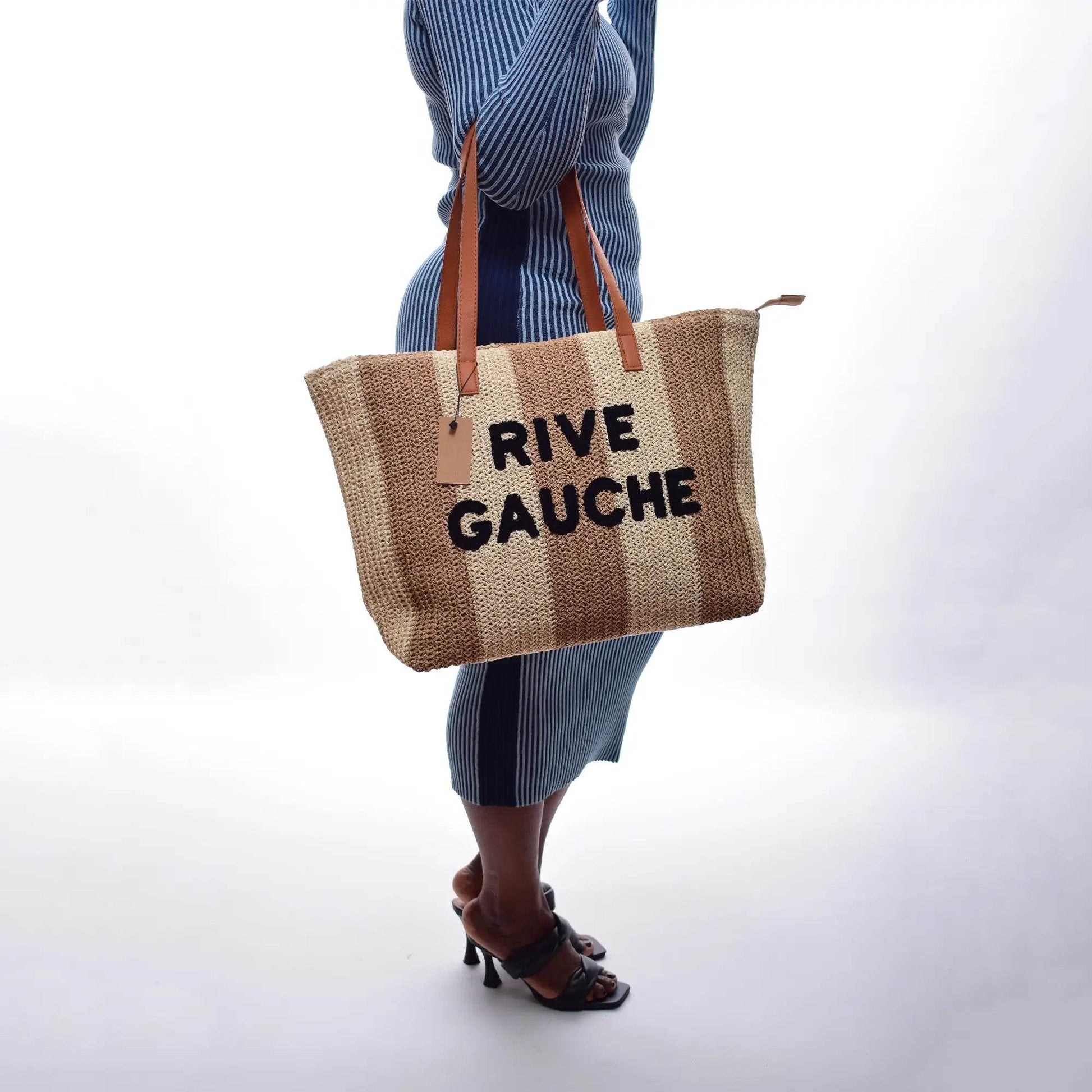 Left Bank tote bag in camel - MAADFASHION31